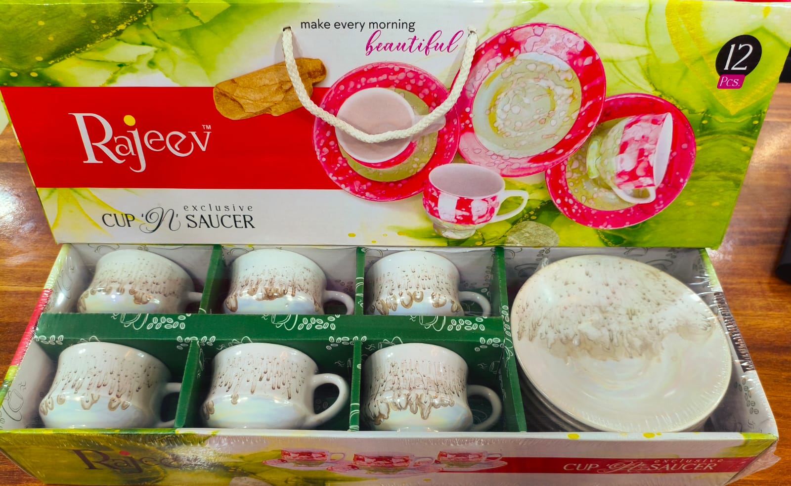 rajeev exclusive cup ‘n’ saucer set – 12 pieces